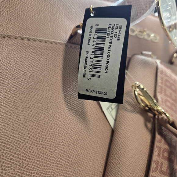 bebe Pink Tote with Monogram Clutch - Picture 12 of 12